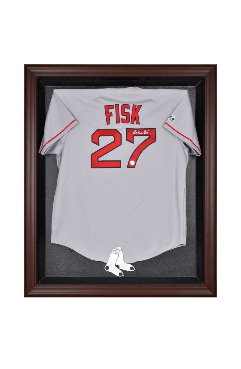 FANATICS AUTHENTIC Boston Red Sox (2009 - Present) Brown Framed Logo Jersey Display Case, Main, color, 