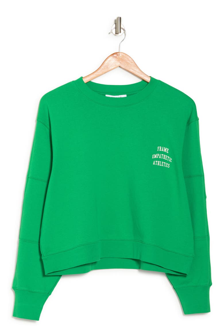 Crewneck Empathetic Athletes Sweatshirt, Alternate, color, GRASS GREEN