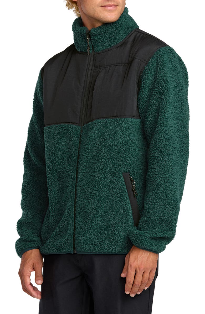 Billabong Boundary Summit Fleece Zip-Up Jacket, Alternate, color, Pine