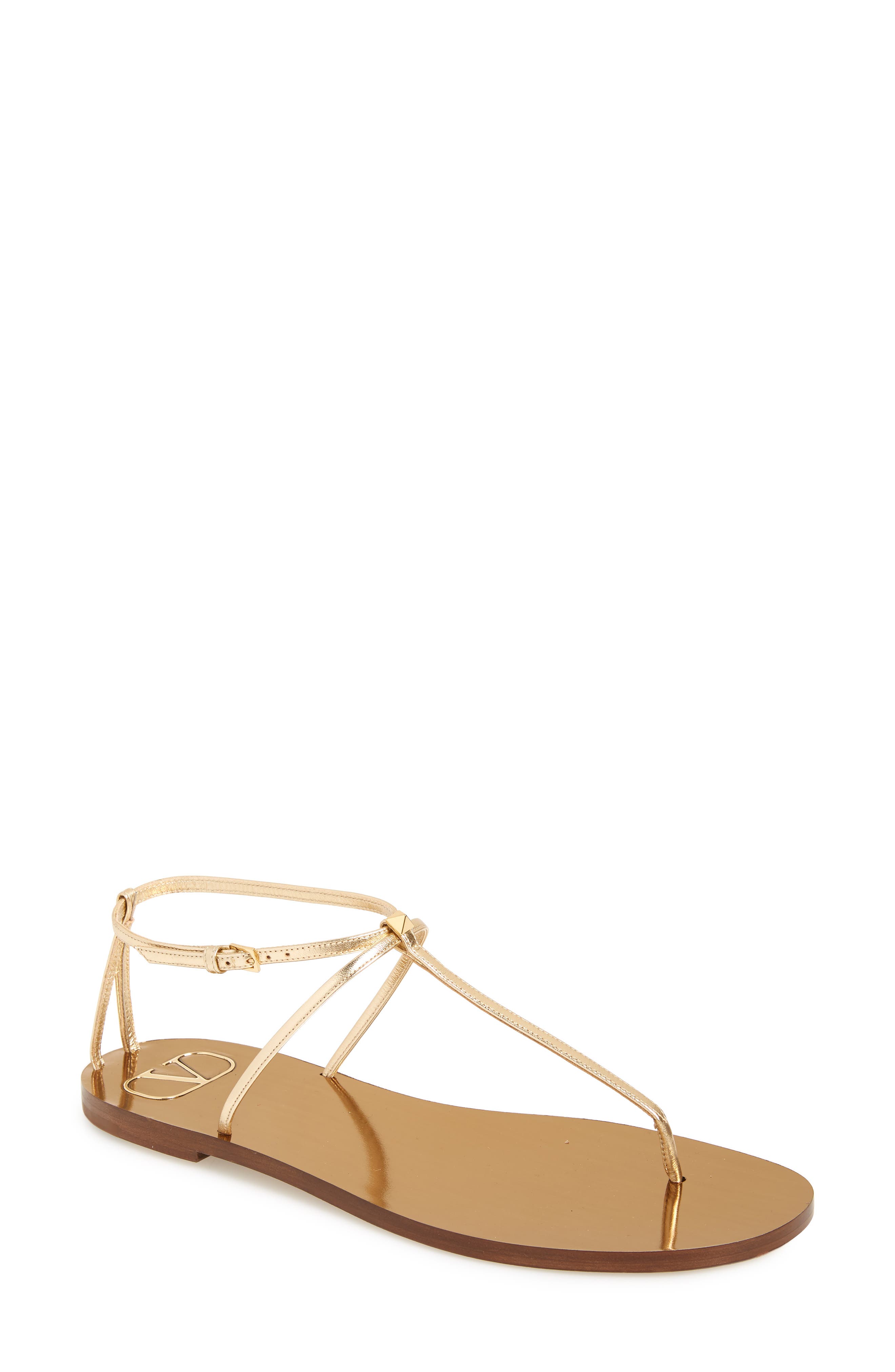 Valentino Garavani Rockstud T-Strap Sandal, Main, color, 