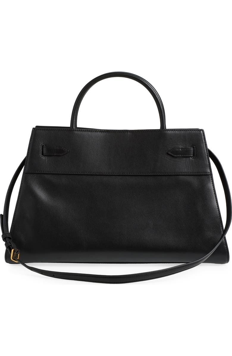 Veronica Beard Large Dash Leather Tote, Alternate, color, Black