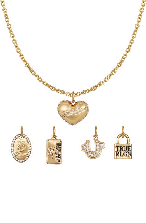 True Religion Interchangeable Charms Necklace In Blue