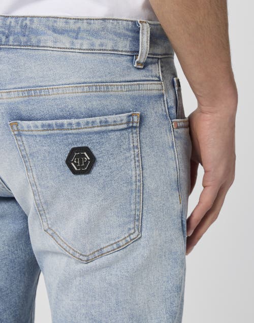 Philipp Plein Super Straight Cut Jeans Basic Men In Blue