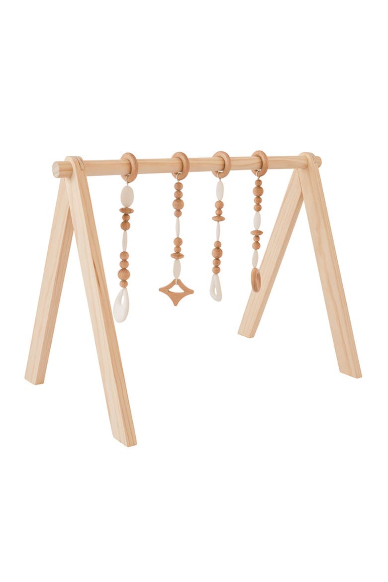 Wooden Baby Gym, Main, color, Natural & White