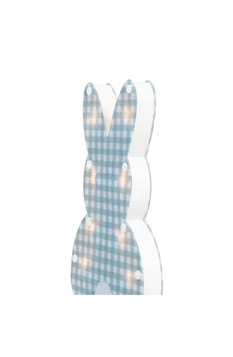 Northlight Lighted Plaid Easter Bunny Outdoor Pathway Markers - 28.5" - Set of 4, Alternate, color, Black
