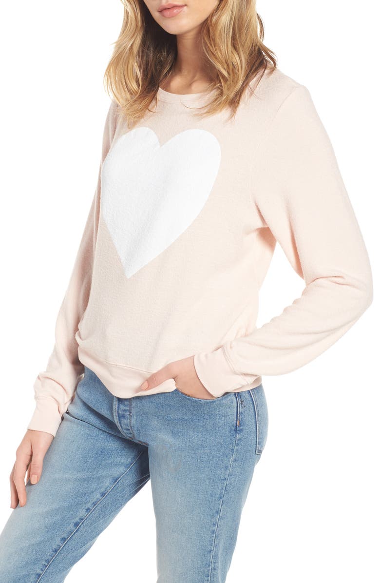 DREAM SCENE Heart Sweatshirt, Main, color,
