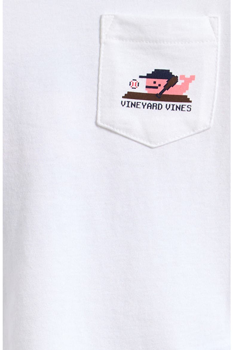 Kids' Baseball Pixel Pocket Graphic T-Shirt, Alternate, color, WHITE CAP