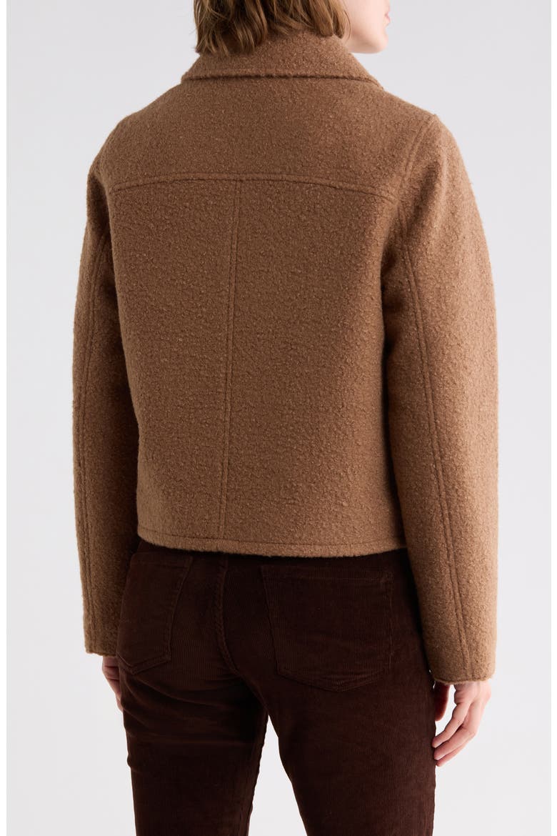 Zip Front Cropped Jacket, Alternate, color, MOCHA