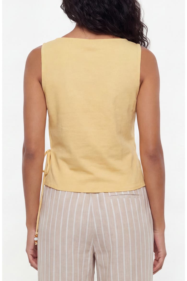 Stone Age Wrap Sleeveless Top, Alternate, color, STONE YELLOW