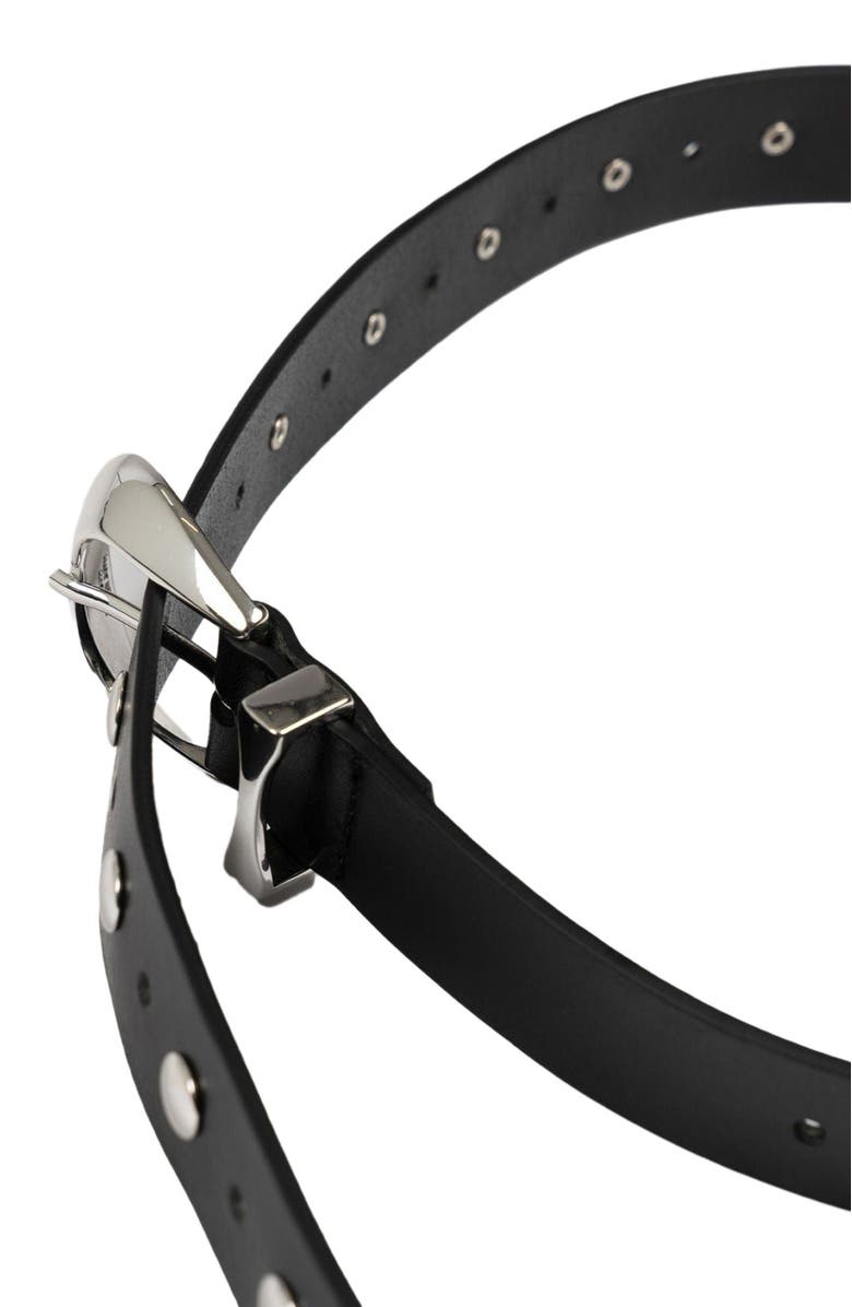 Saint + Sofia Roxie Studded Belt, Alternate, color, Black