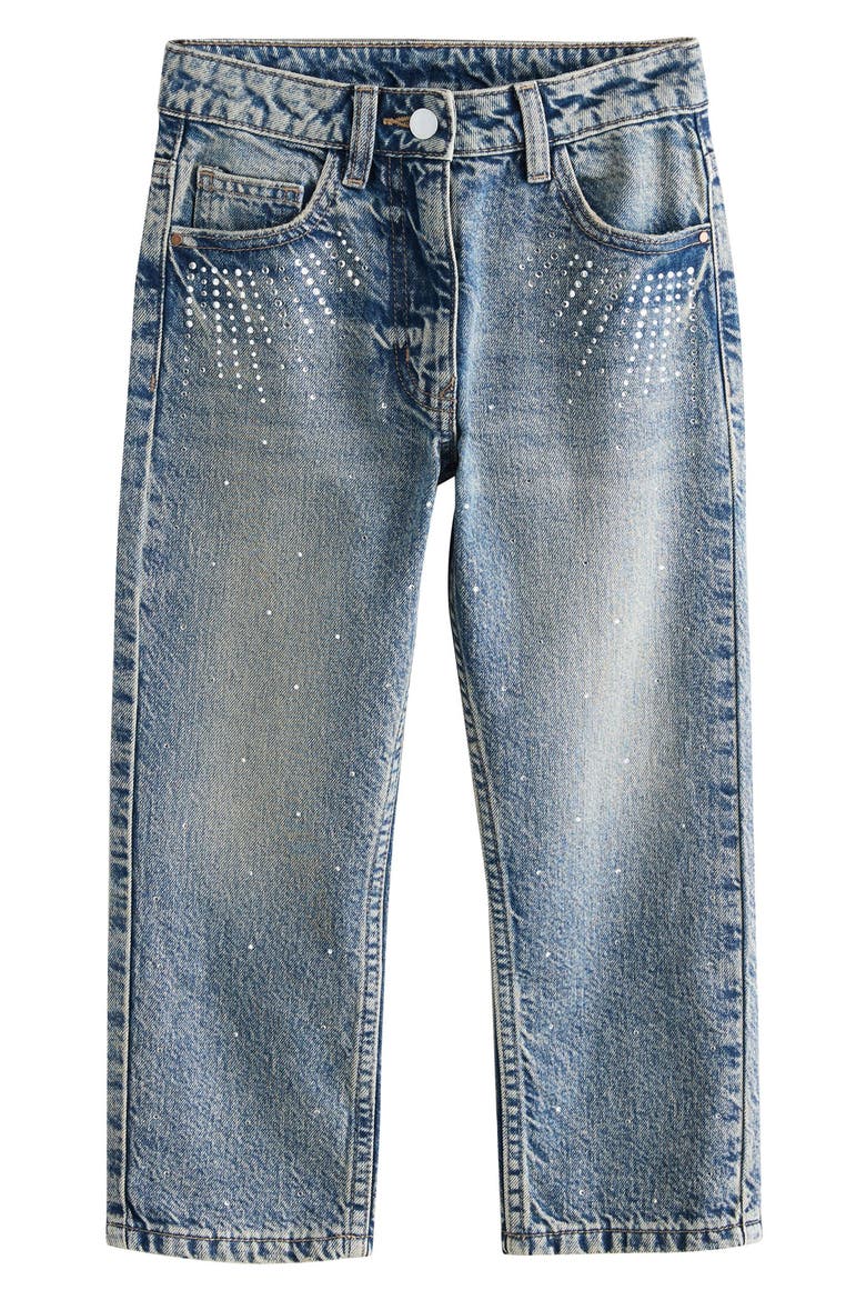 Kids' Sequin Splatter Jeans, Main, color, BLUE