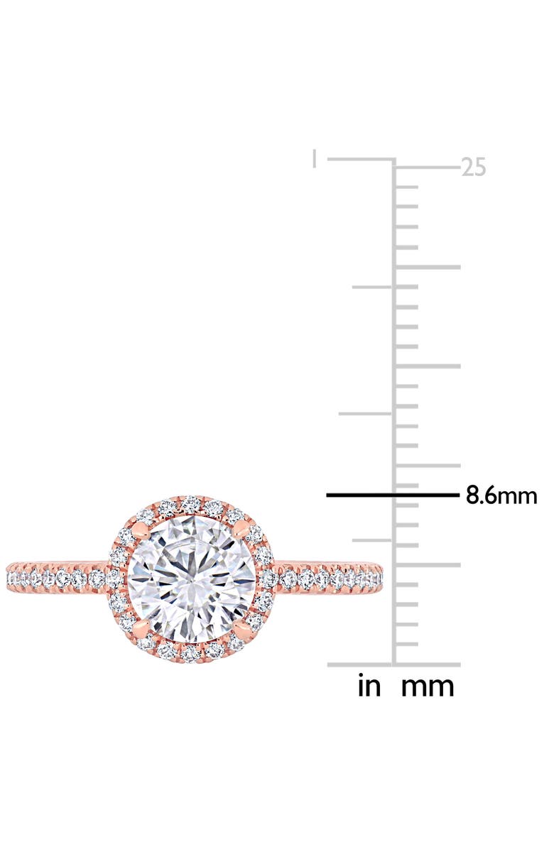 Julianna B. Diamond Halo Engagement Ring 14k Rose Gold, Alternate, color, 14K Rose Gold