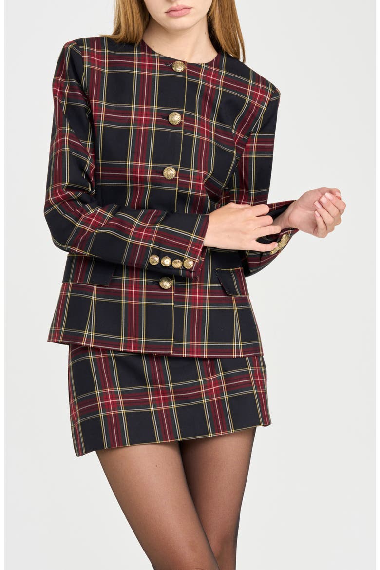 x Rose Lola Gramercy Jacket, Alternate, color, NAVY