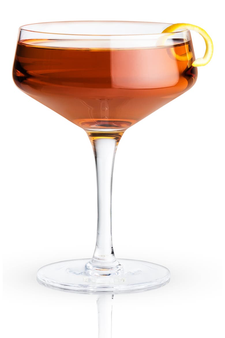 Raye Crystal Angled Coupe Glasses Set of 2, Alternate, color, CLEAR
