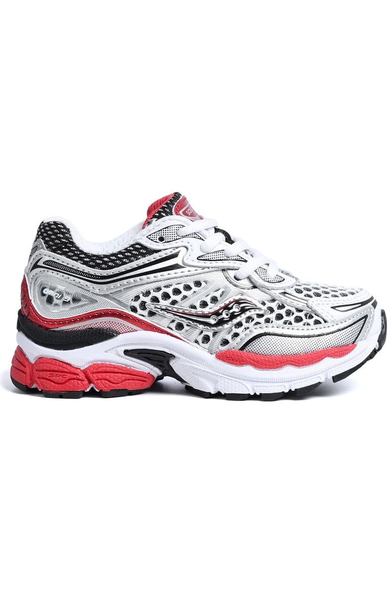 Saucony Kids' ProGrid Omni 9 Sneaker, Alternate, color, White/ Red