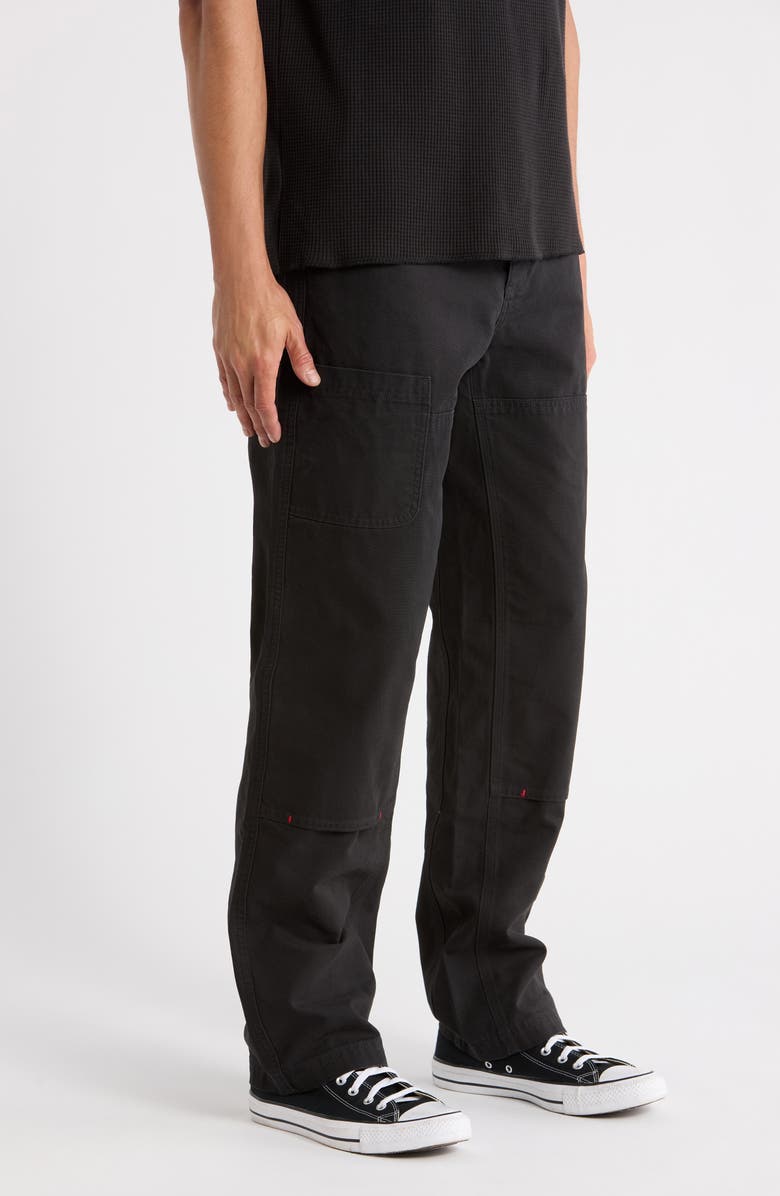 Imperfects Courier OG Fit Organic Cotton Canvas Chore Pants, Alternate, color, Obsidian