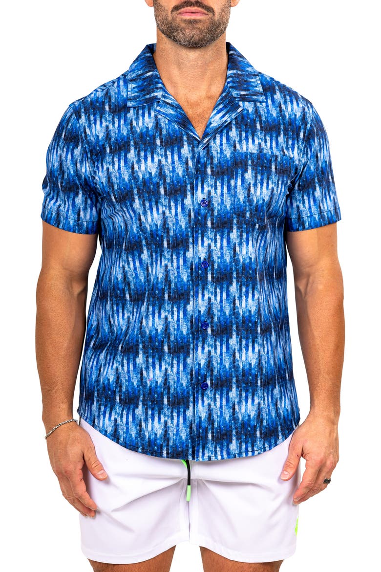 Marthy Blue Camp Shirt, Main, color, BLUE