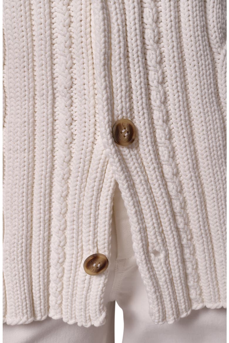 Cable Knit Cardigan, Alternate, color, CREAM