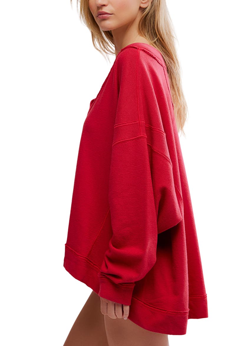 Intimately FP Staycation Pullover, Alternate, color, DEEP CHERRY