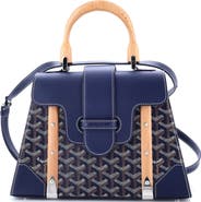 Pre-Owned Goyard Saigon Top Handle Bag Coated Canvas with Leather PM