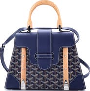 Pre-Owned Goyard Saigon Top Handle Bag Coated Canvas with Leather PM