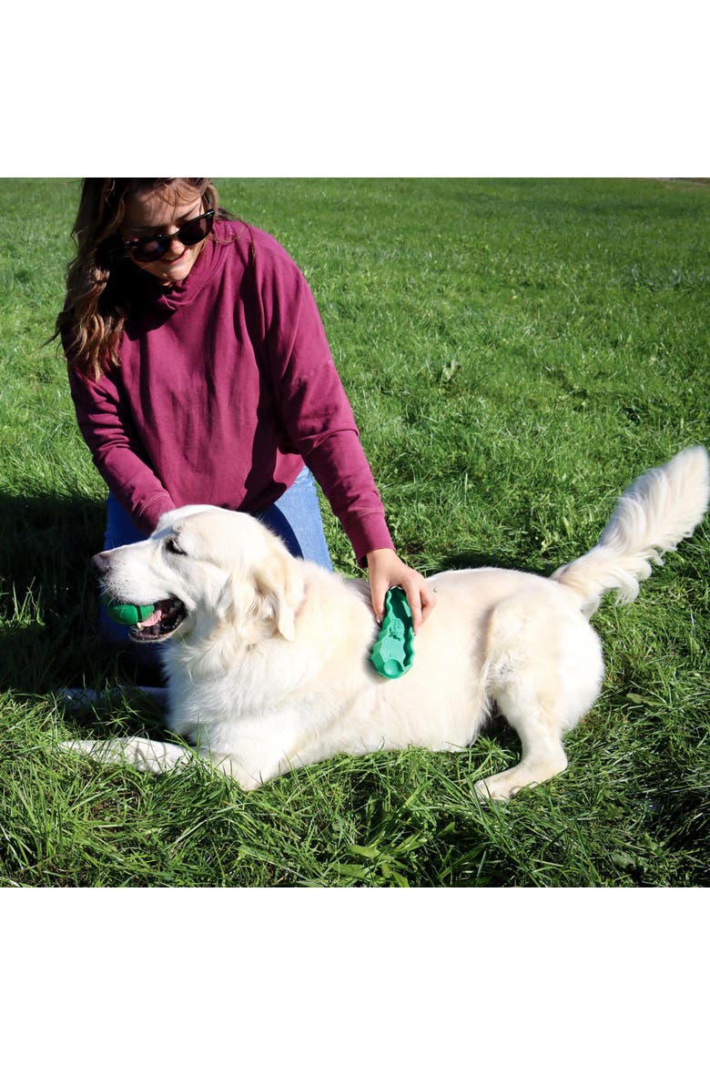 Deshedding Tool For Large Dogs, Alternate, color, Green