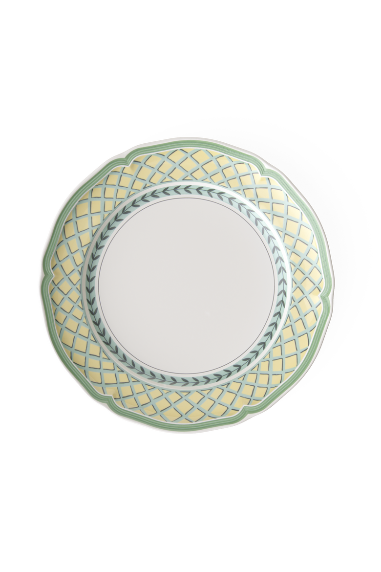 French Garden Orange Dinner Plate, Main, color, white