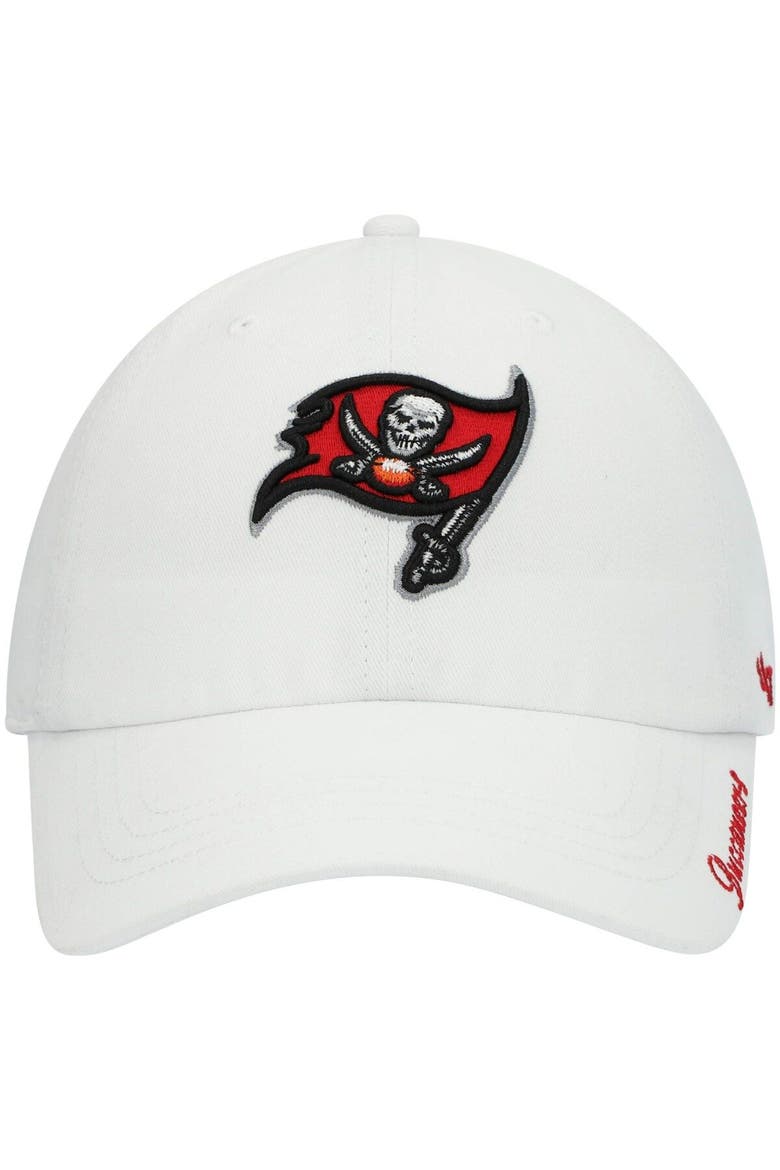 Women's '47 White Tampa Bay Buccaneers Miata Clean Up Logo Adjustable Hat, Alternate, color, White