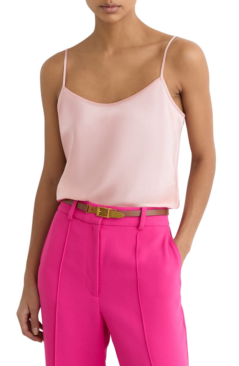 Reiss Corey Silk Camisole, Alternate, color, Pink