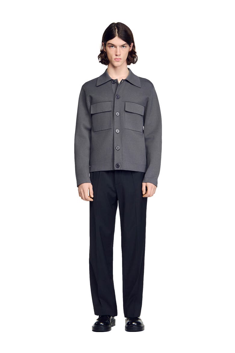 Milano knit jacket, Alternate, color, Dark grey