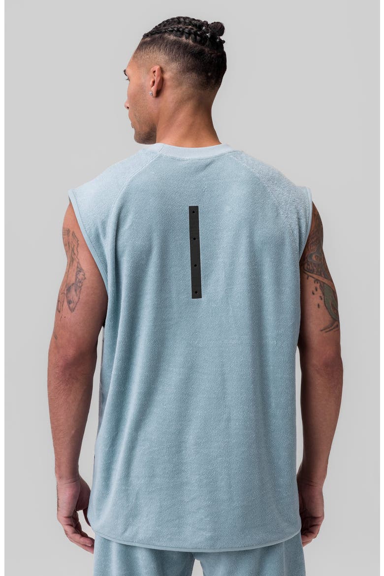 Towel Terry Cutoff Shirt, Alternate, color, Light Sky