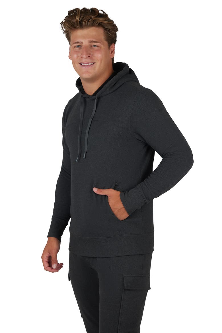 Ultra Mélange Fleece Hoodie, Alternate, color, BLACK