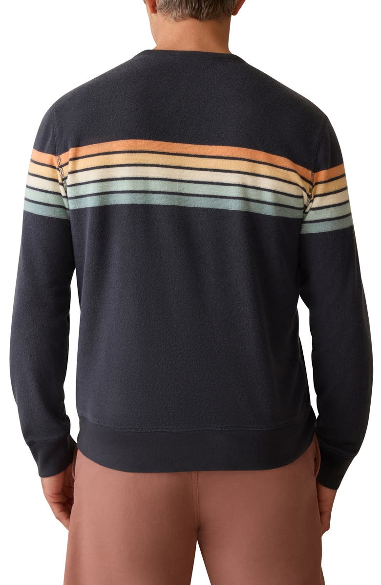 Faherty Cabana Terry Cloth Sweatshirt, Alternate, color, Seacoast Sunrise Stripe