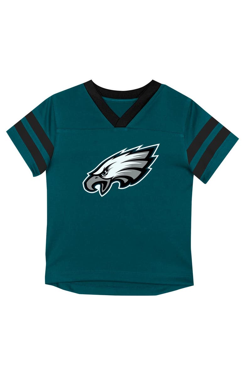 Outerstuff Toddler Outerstuff Green/Black Philadelphia Eagles Red Zone V-Neck T-Shirt & Pants Set, Alternate, color, Green