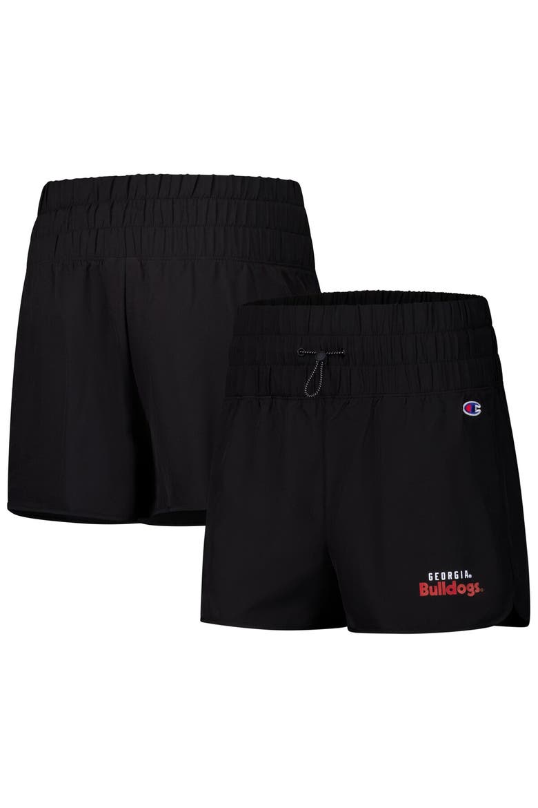 Women's Champion  Black Georgia Bulldogs Tailgate Her Woven Shorts, Main, color, Black