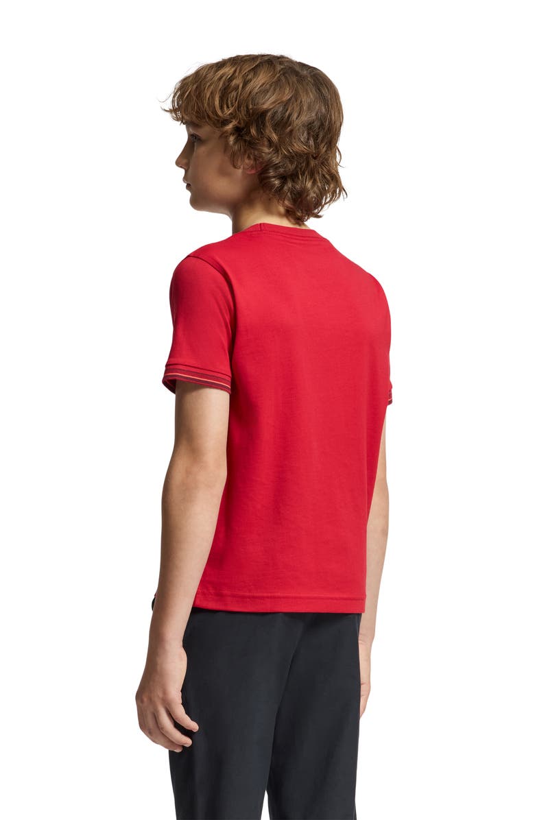 Psycho Bunny Kids' Pierce Fashion Embroidered T-Shirt, Alternate, color, Brilliant Red 2