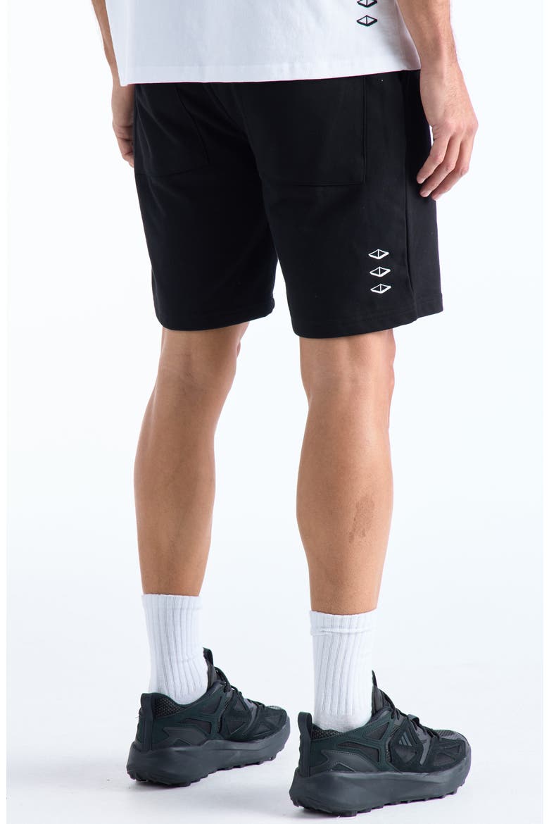 OG Cotton Fleece Drawstring Shorts, Alternate, color, BLACK