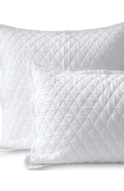 Solid Diamond Double Voile Pillow Sham
