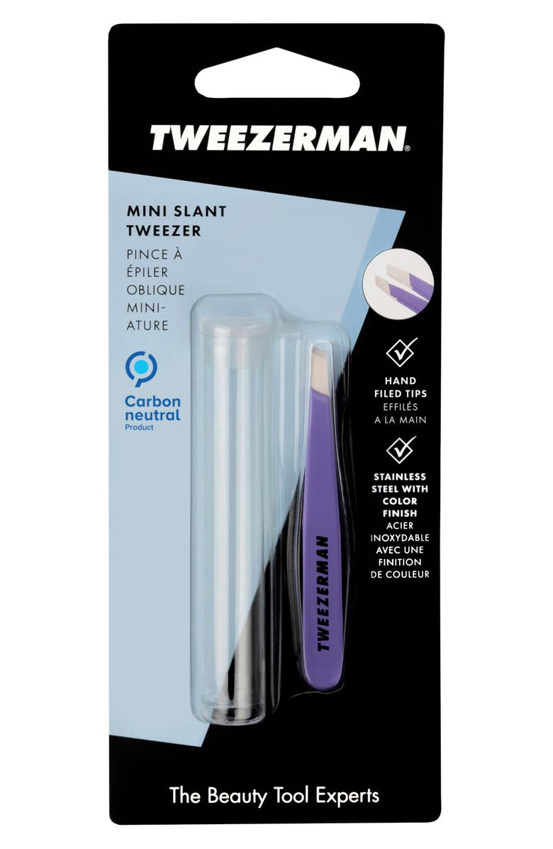 TWEEZERMAN Mini Slant Tweezer, Alternate, color, Blooming Lilac