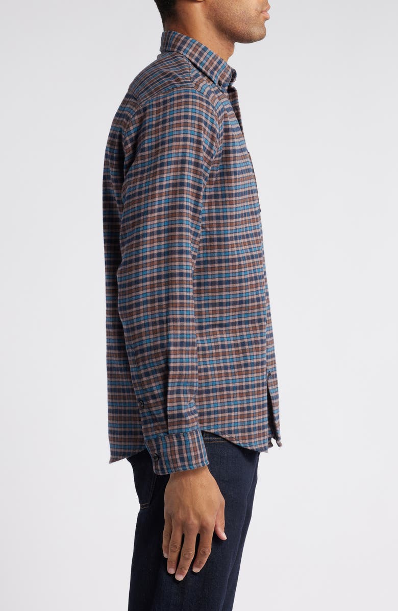 Nordstrom Trim Fit Plaid Flannel Button-Down Shirt, Alternate, color, 