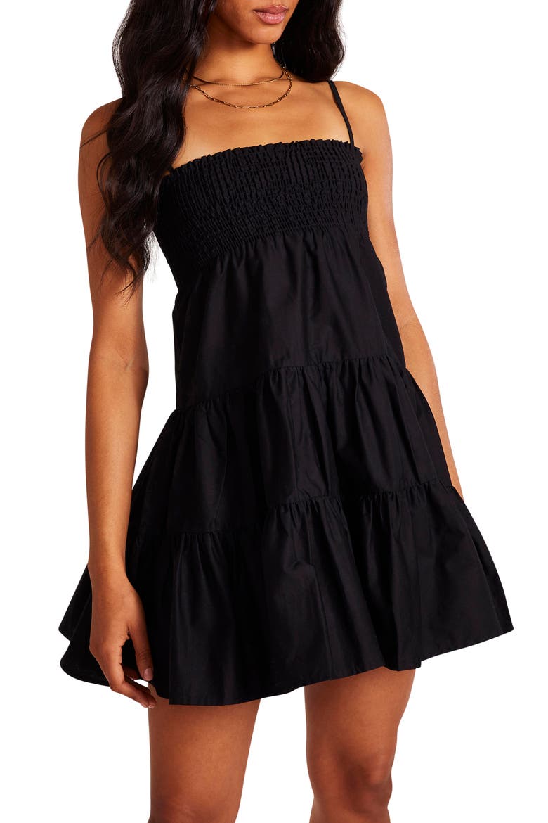 BB Dakota by Steve Madden Dream About Me Fit & Flare Minidress, Alternate, color, BLACK
