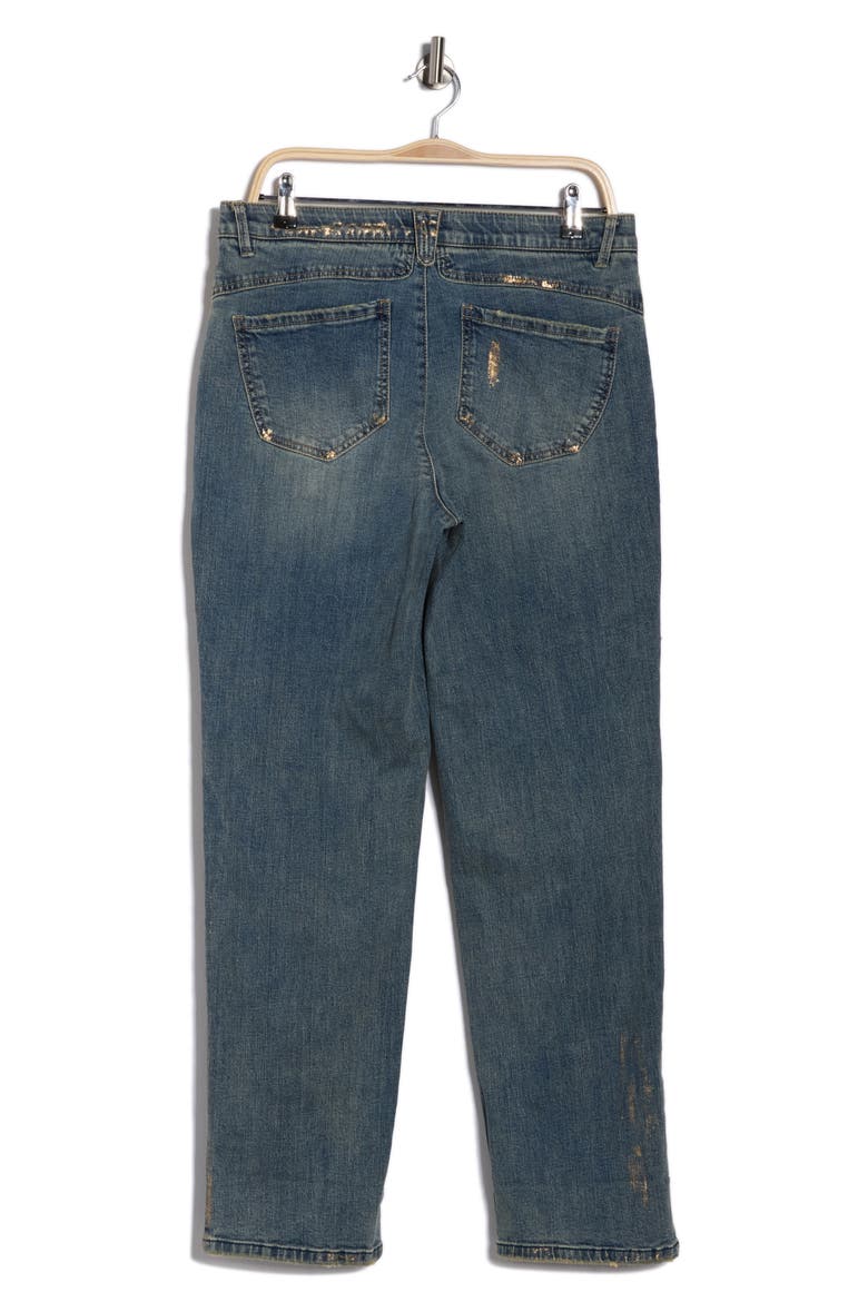 AbSolution High Waist Boyfriend Jeans, Alternate, color, MID BLUE ARTISANAL