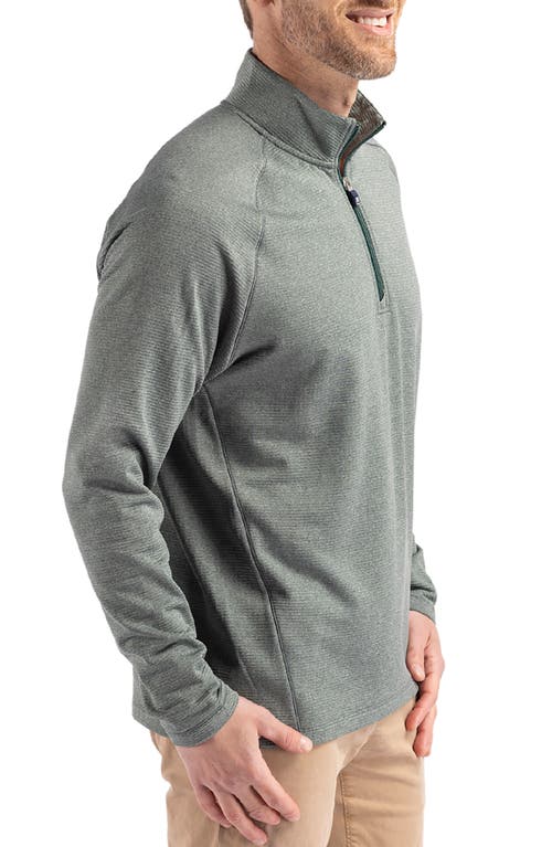 Cutter & Buck Peshastin Fleece Half Zip Pullover In Hunter Heather