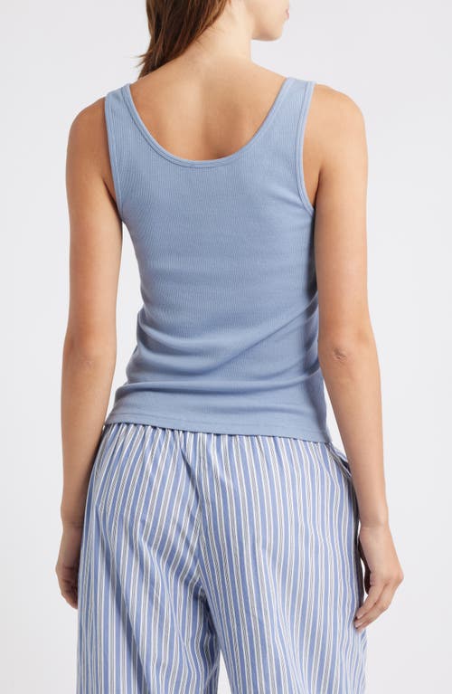 Open Edit Rib Tank In Blue