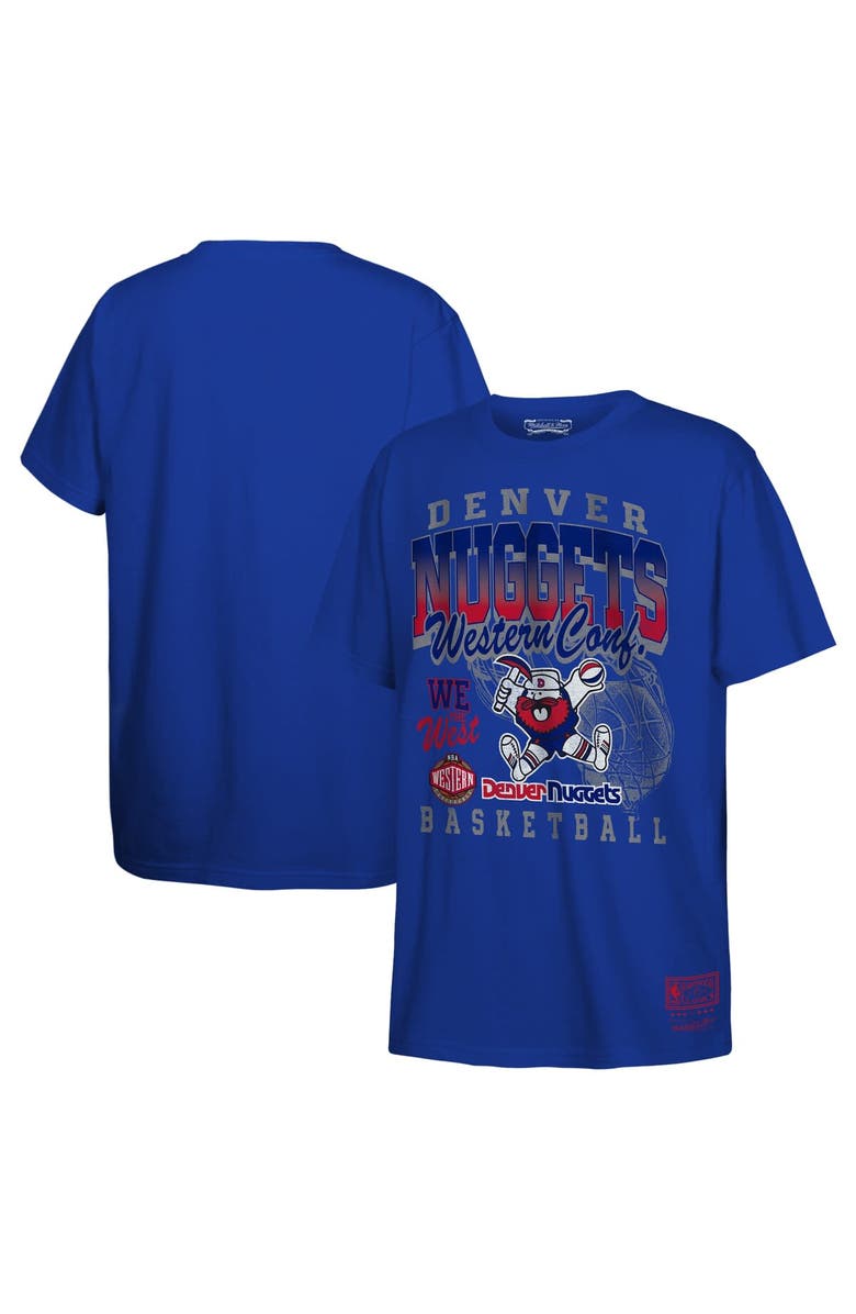 Mitchell & Ness Youth Mitchell & Ness  Blue Denver Nuggets 2025 NBA Playoffs Retro Monumental T-Shirt, Alternate, color, 