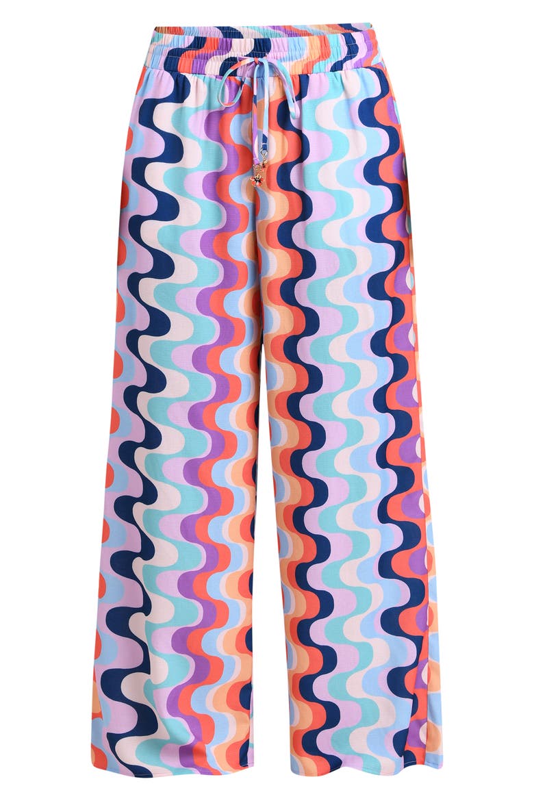 Untamed Tropics Wide Leg Cover-Up Pants, Alternate, color, MULTI