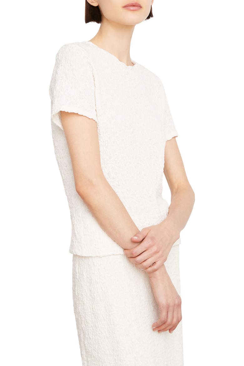 Smocked Shrunken Shirt, Alternate, color, GESSO