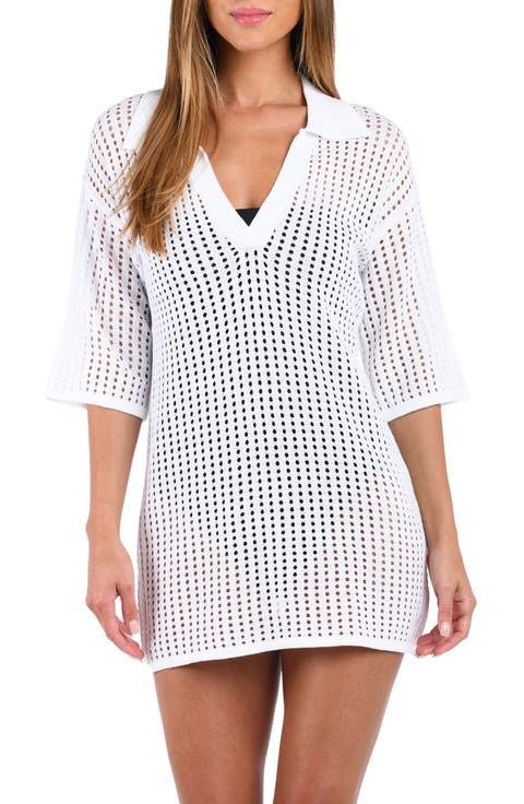 Resort Open Stitch Cover-Up Tunic
