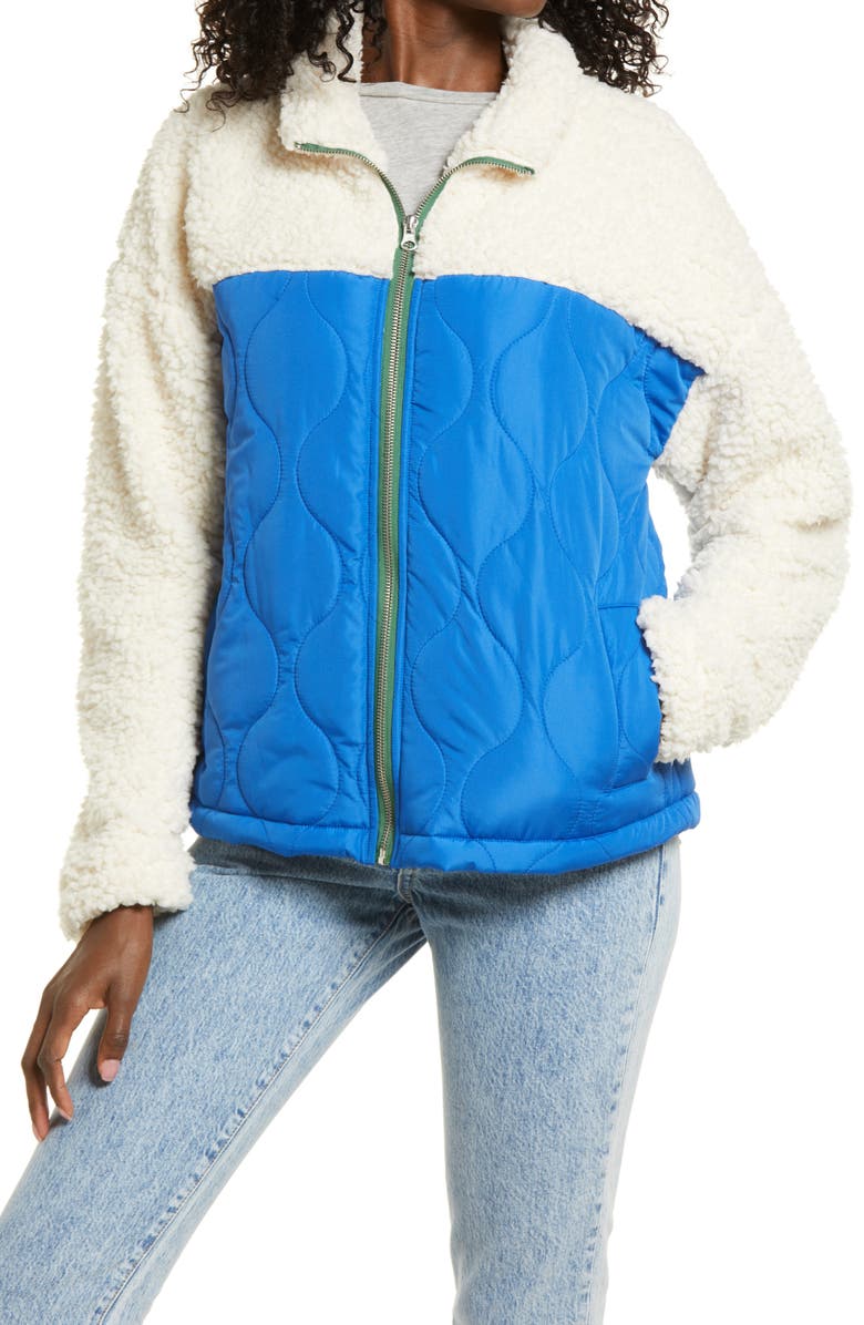 Thread & Supply Mixed Media Fleece Jacket, Alternate, color,