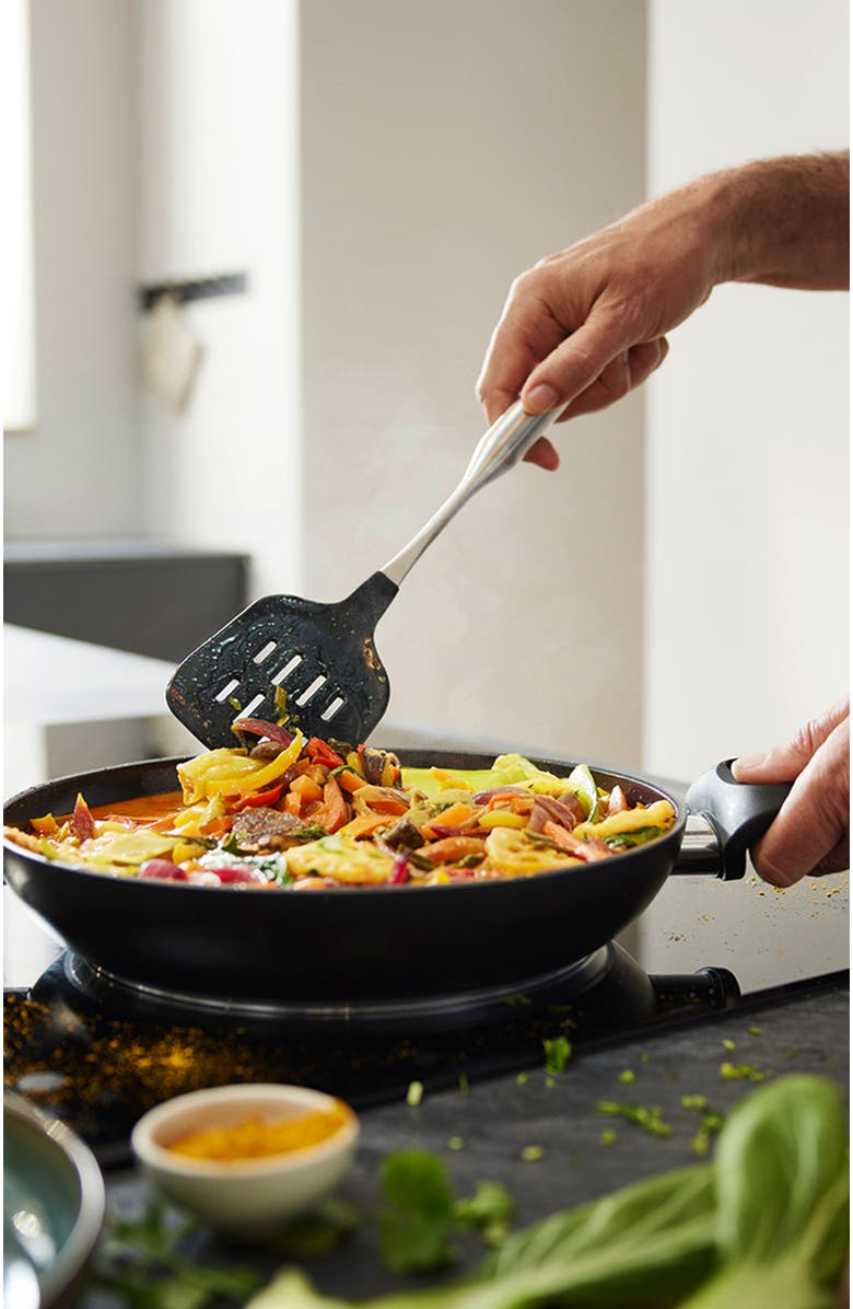 81025290 Essential Cooking Utensils Silicone Turner, Alternate, color, Metallic Silver